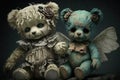 Zombie cherubs teddy bears, created with Generative AI technology