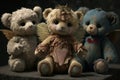 Zombie cherubs teddy bears, created with Generative AI technology