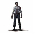 Zombie Patrol Officer - Concept Art Illustration