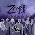 Zombie crowd walking forward Royalty Free Stock Photo