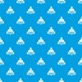 Zombie dark pattern vector seamless blue