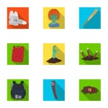 Zombie, dead, skull, and other web icon in flat style. Apocalypse, halloween icons in set collection.