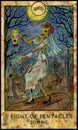 Zombie. Eight of pentacles