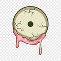 Zombie eye icon, cartoon style Royalty Free Stock Photo