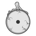 Zombie eyeball icon monochrome Royalty Free Stock Photo