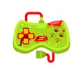 Zombie gamepad isolated. Green monster joystick. vector illustration