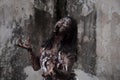 Zombie girl in haunted house