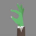 Zombie Hand business flat vector Royalty Free Stock Photo