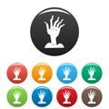 Zombie hand icon, simple style Royalty Free Stock Photo