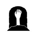 Zombie hand icon Royalty Free Stock Photo