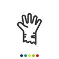 Zombie hand icon,Vector and Illustration Royalty Free Stock Photo