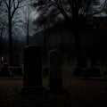 Zombie Hand Rising Out Of A Graveyard In Spooky Night Royalty Free Stock Photo