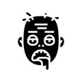 zombie horror glyph icon vector illustration Royalty Free Stock Photo