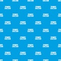 Zombie horror pattern vector seamless blue