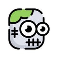 Zombie icon design on white background