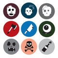 Zombie icon theme set Royalty Free Stock Photo