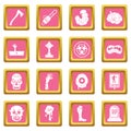 Zombie icons pink