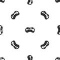 Zombie mouth pattern seamless black