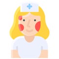 Zombie nurse costume icon, Halloween costume party