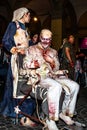 Zombie nurse with wheelchair