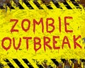 Zombie Outbreak Sign Royalty Free Stock Photo