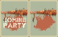 Zombie party illustration