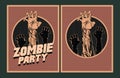 Zombie party invitation.