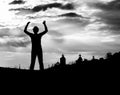 Zombie silhouette Royalty Free Stock Photo