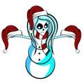 Zombie Skeleton Female Snowman