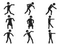 Zombie stick figure set