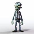 3d Zombie Cartoon Model For Mobile Game With Satirical Caricature Style