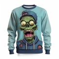 Detailed Zombie Sweatshirt Illustration In 32k Uhd Style