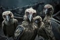 Zombie vultures birds teddy bears, created with Generative AI technology