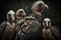 Zombie vultures birds teddy bears, created with Generative AI technology