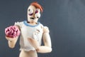 Zombie wooden dummy. Royalty Free Stock Photo