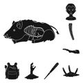 Zombies and Attributes black icons in set collection for design. Dead man vector symbol stock web illustration.