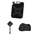 Zombies and Attributes black icons in set collection for design. Dead man vector symbol stock web illustration.