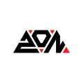 ZON triangle letter logo design with triangle shape. ZON triangle logo design monogram. ZON triangle vector logo template with red Royalty Free Stock Photo