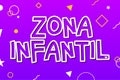 Zona infantil - Kids Zone in english game banner design background. Playground vector child zone sign