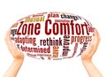 Zone Comfort word cloud hand sphere concept Royalty Free Stock Photo
