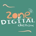 Zone of Digital Detox. Vector illustration. Royalty Free Stock Photo