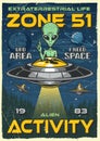 Zone 51 poster colorful vintage