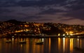 Zonguldak City and Port at Night Royalty Free Stock Photo