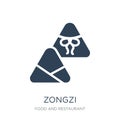 zongzi icon in trendy design style. zongzi icon isolated on white background. zongzi vector icon simple and modern flat symbol for