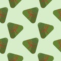 Zongzi or sticky rice dumplings seamless pattern. traditionally eaten during the dragon boat festival. traditional chinese Royalty Free Stock Photo