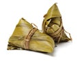 Zongzi; traditional Chinese rice-pudding eaten during dragon boat festival Royalty Free Stock Photo