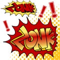 Zonk Comic Book Text Royalty Free Stock Photo