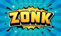 Zonk 3d text style effect themed cartoon style