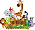 Zoo and the animal cartoon Royalty Free Stock Photo