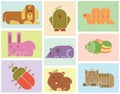 Zoo animals icons Royalty Free Stock Photo